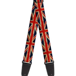 Guitar Strap - United Kingdom Flags Distressed Painting