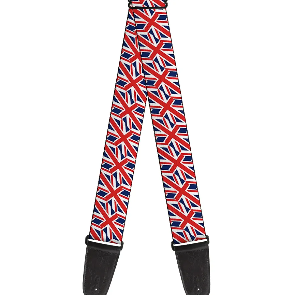 Guitar Strap - United Kingdom Flags Diagonal