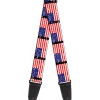 Guitar Strap - United States Flags Weathered Black