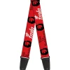Guitar Strap - VIVA LA REVOLUCION Che w fmln Red