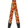 Guitar Strap - Vivid Candy Corn Stacked
