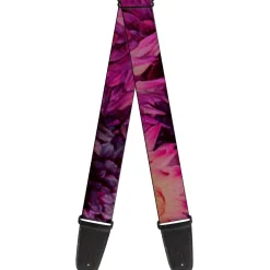 Guitar Strap - Vivid Floral Collage Pinks
