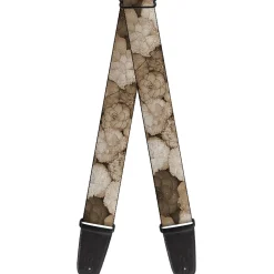 Guitar Strap - Vivid Floral Collage2 Sepia