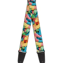 Guitar Strap - Vivid Sour Worms Stacked