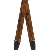 Guitar Strap - Wood Grain3 Horizontal Brown