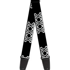 Guitar Strap - XXX Black/White