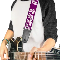 Guitar Strap - YOU'VE GOT TO BE KIDDING ME! Purple White