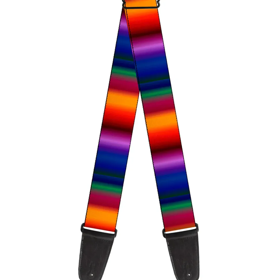 Guitar Strap - Zarape3 Vertical Multi Color Fade