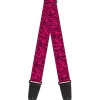 Guitar Strap - Zebra 2 Fuchsia Pink