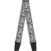 Guitar Strap - Zebra 2 White