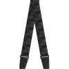 Guitar Strap - Zebra Head Black Gray