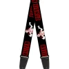 Guitar Strap - ZOMBIE KILLER Zombie Target Black White Red