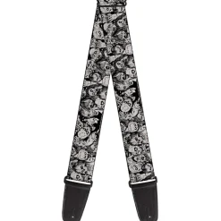 Guitar Strap - Zombie Skulls Sketch