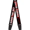 Guitar Strap - ZOMBIES RUINED THIS BELT Black White Red Splatter