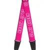 Guitar Strap -SLAY QUEEN Bubble Text Pink/White