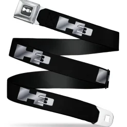 H3 Seatbelt Belt - H3 Black/Silver Logo REPEAT Webbing