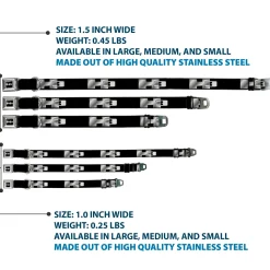 H3 Seatbelt Buckle Collar - H3 Black/Silver Logo REPEAT