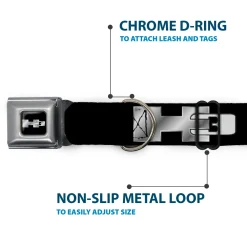 H3 Seatbelt Buckle Collar - H3 Black/Silver Logo REPEAT