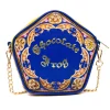 Harry Potter Bag, Crossbody, Figural, Chocolate Frog Candy Box Replica Debossed Gold, Blue, Vegan Leather