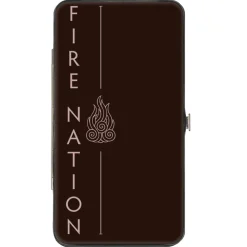 Hinged Wallet - Avatar Last Airbender FIRE NATION Castle and Icon Black/Pinks