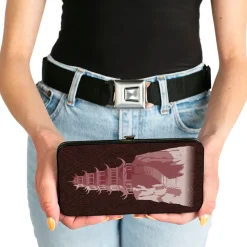 Hinged Wallet - Avatar Last Airbender FIRE NATION Castle and Icon Black/Pinks