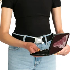 Hinged Wallet - Avatar Last Airbender FIRE NATION Castle and Icon Black/Pinks