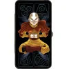Hinged Wallet - Avatar the Last Airbender Aang Meditating Pose + Glowing Arrow Eyes Black White