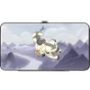 Hinged Wallet - Avatar the Last Airbender Appa Carrying 4-Character Group Scene Over Mountains + Logo Grays Black