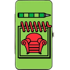 Hinged Wallet - Blue's Clues Steve's Handy Dandy Notebook Thinking Chair + Stripes Paw Greens Red Blue