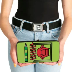 Hinged Wallet - Blue's Clues Steve's Handy Dandy Notebook Thinking Chair + Stripes Paw Greens Red Blue