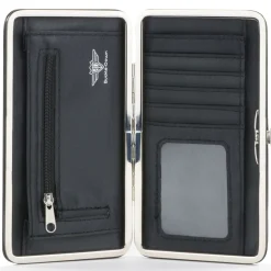 Hinged Wallet - Castiel I'LL INTERROGATE THE CAT Black Blood Splatter White