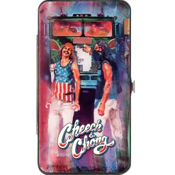 Hinged Wallet - Cheech & Chong Standing Truck Poses Watercolor
