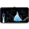 Hinged Wallet - Cinderella COUNTDOWN TO MIDNIGHT Pose + Pumpkin Coach Silhouette Black Blues White