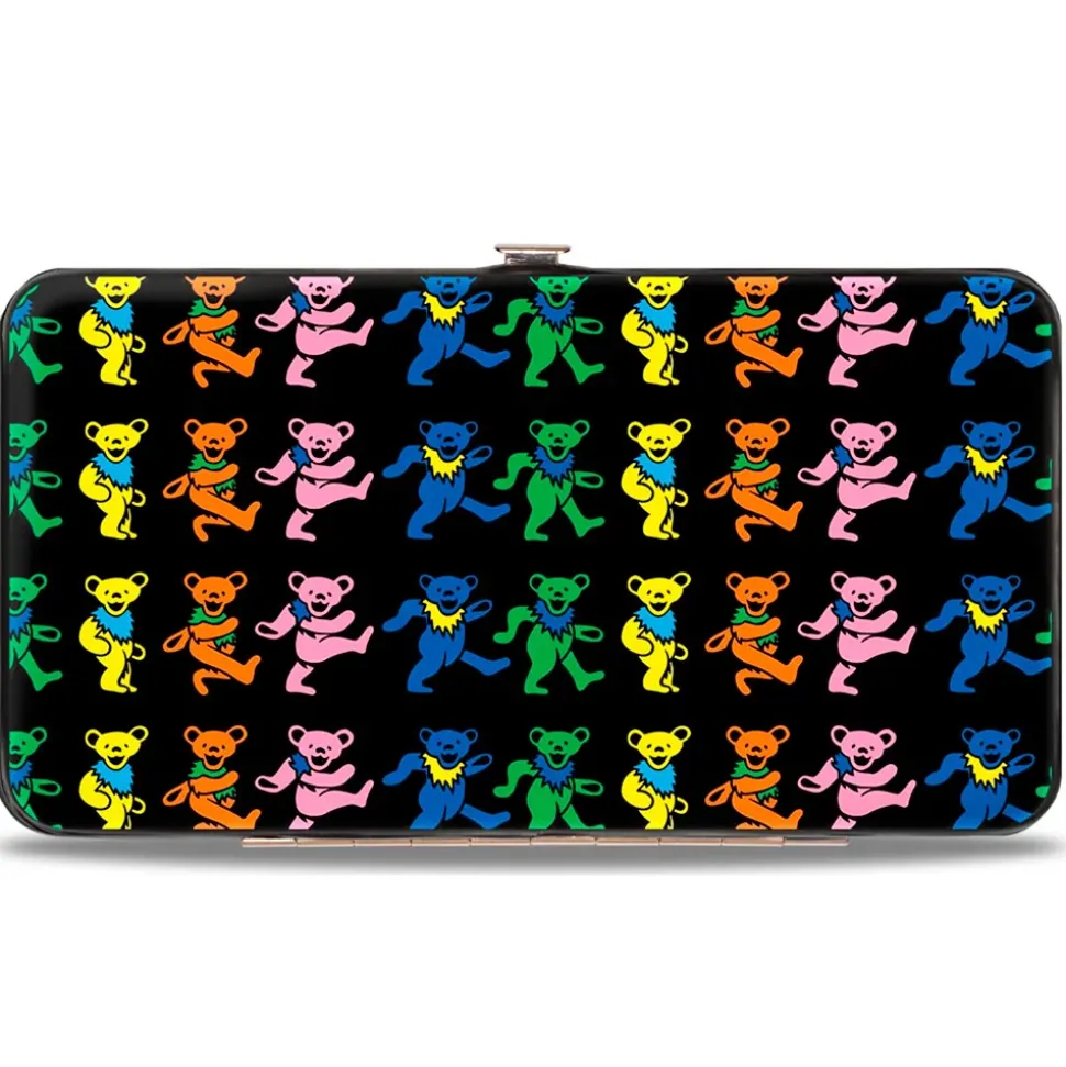 Hinged Wallet - Dancing Bears Black Multi Color