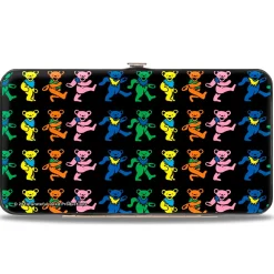 Hinged Wallet - Dancing Bears Black Multi Color