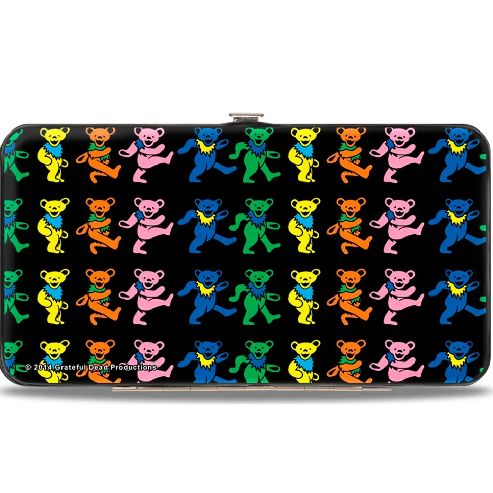Hinged Wallet - Dancing Bears Black Multi Color