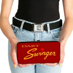 Hinged Wallet - Dodge DART SWINGER Script Reds Yellow-Fade