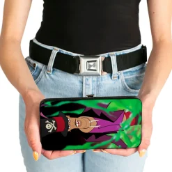 Hinged Wallet - Dr Facilier Spell Pose + Skull & Crossbones Black Greens