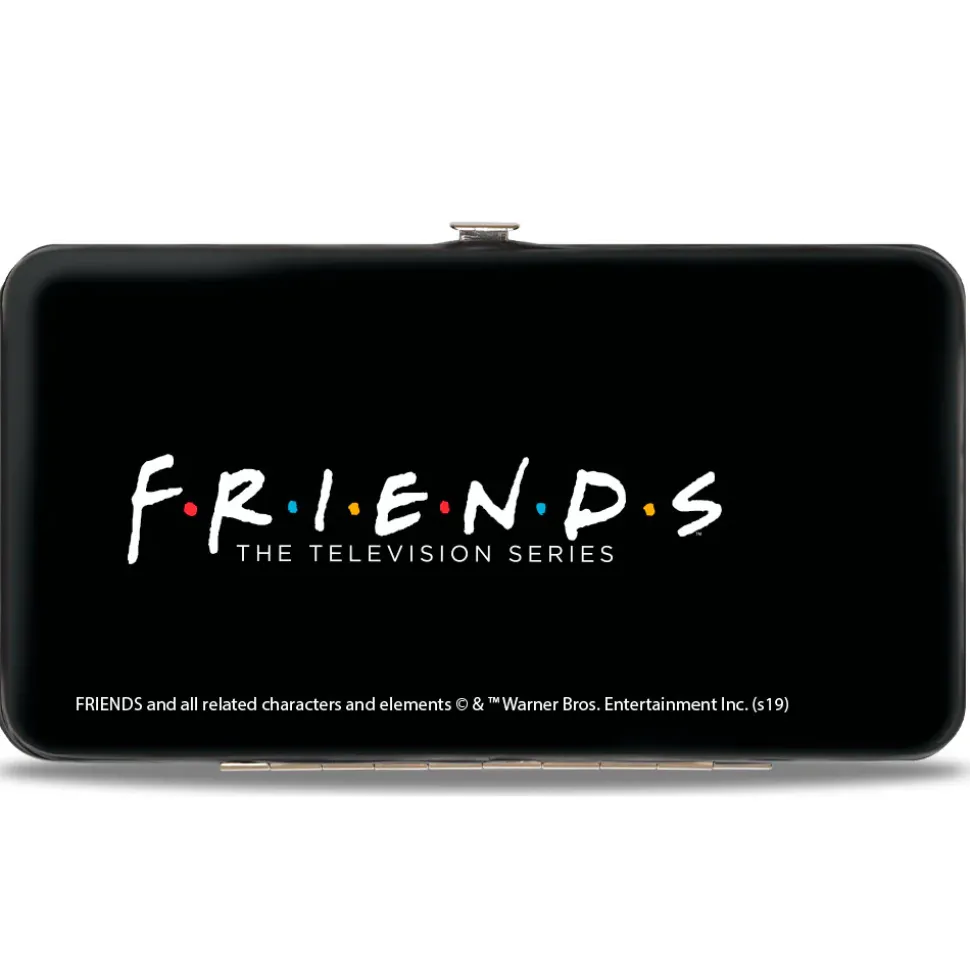 Hinged Wallet - Friends Season 2 6-Character Vivid Group Pose Red + FRIENDS THE TELEVISION SERIES Logo Black White Multi Color