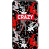 Hinged Wallet - Harley Quinn CRAZY Face Silhouette Poses Diamonds Black Grays Red White