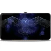 Hinged Wallet - Harry Potter HEDWIG Wings Pose + HARRY POTTER Black Purples White