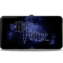 Hinged Wallet - Harry Potter HEDWIG Wings Pose + HARRY POTTER Black Purples White