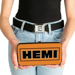 Hinged Wallet - HEMI Bold2 Orange Black White Black