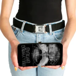 Hinged Wallet - HOLLYWOOD UNDEAD Empire Shattered Dove Black Grays