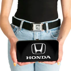 Hinged Wallet - Honda 3-D Logo Black Silver White
