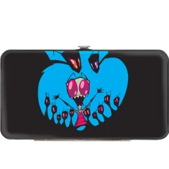 Hinged Wallet - Invader Zim and GIR ALIEN LIFE Pose Blue + Zim with Aliens Pose Black