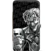 Hinged Wallet - Joker Wine Pose Sketch + THE JOKER Logo HA! HA! Black Grays White