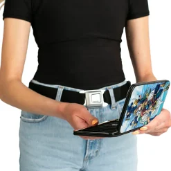 Hinged Wallet - KINGDOM HEARTS II 6-Character Group Pose Clouds Blues