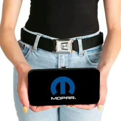 Hinged Wallet - MOPAR Logo Black Blue White