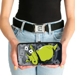 Hinged Wallet - Oogie Boogie Rolling Dice Pose + Scattered Dice Grays